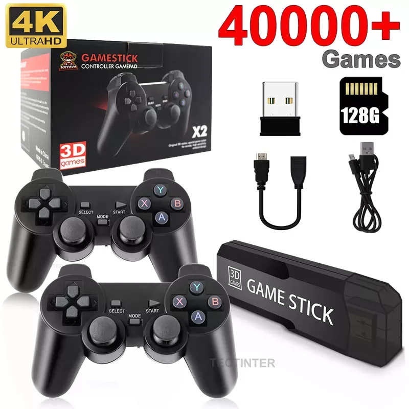 

NEW2023 Portable Video Game Console GD10 With Wireless Controllers 4K HD TV Retro Game Console 50 Emulators 40000+ Games For PS1