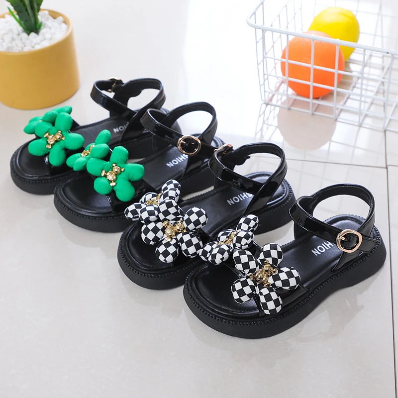 

Сандалии принцессы с низким верхом для девочек, освежающие дышащие удобные мягкие Нескользящие модные Универсальные детские туфли