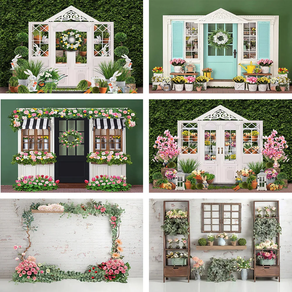 

Avezano Spring Photo Backgrounds for Photography Happy Easter Bunny Rabbit Eggs Flower Shop Child Portrait Backdrop Studio Decor