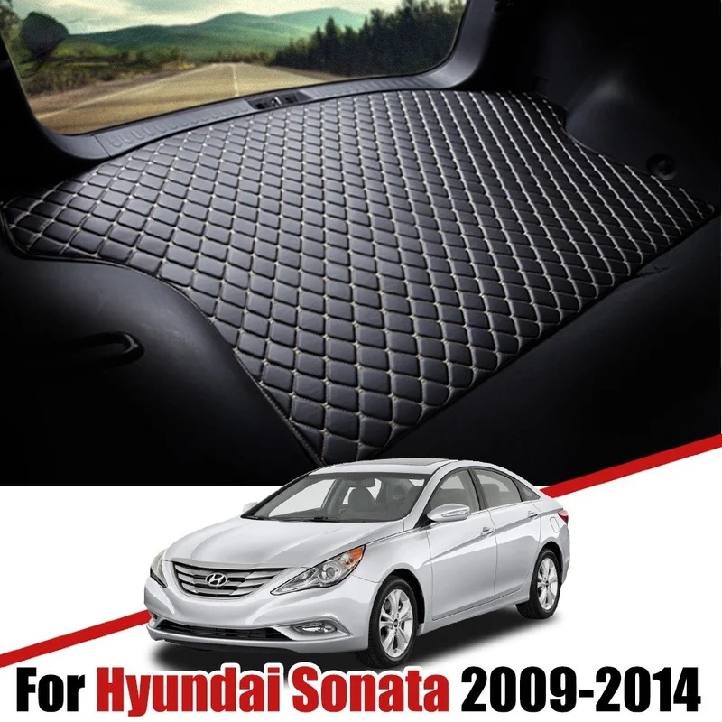 

Автомобильные накладки для багажника Аксессуары для Hyundai Sonata I45 2009 2010 2011 2012 2013 2014 грузовой поднос Задняя крышка водонепроницаемый напольный коврик