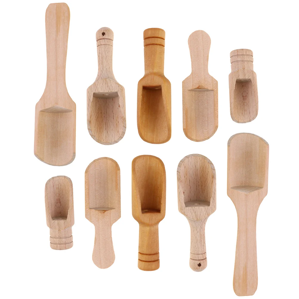 

Wooden Spoons Scoop Mini Saltbath Spoon Wood Tea Small Salts Sugar Coffee Cooking Scoops Scooper Jars Spice Candy Tiny Spices