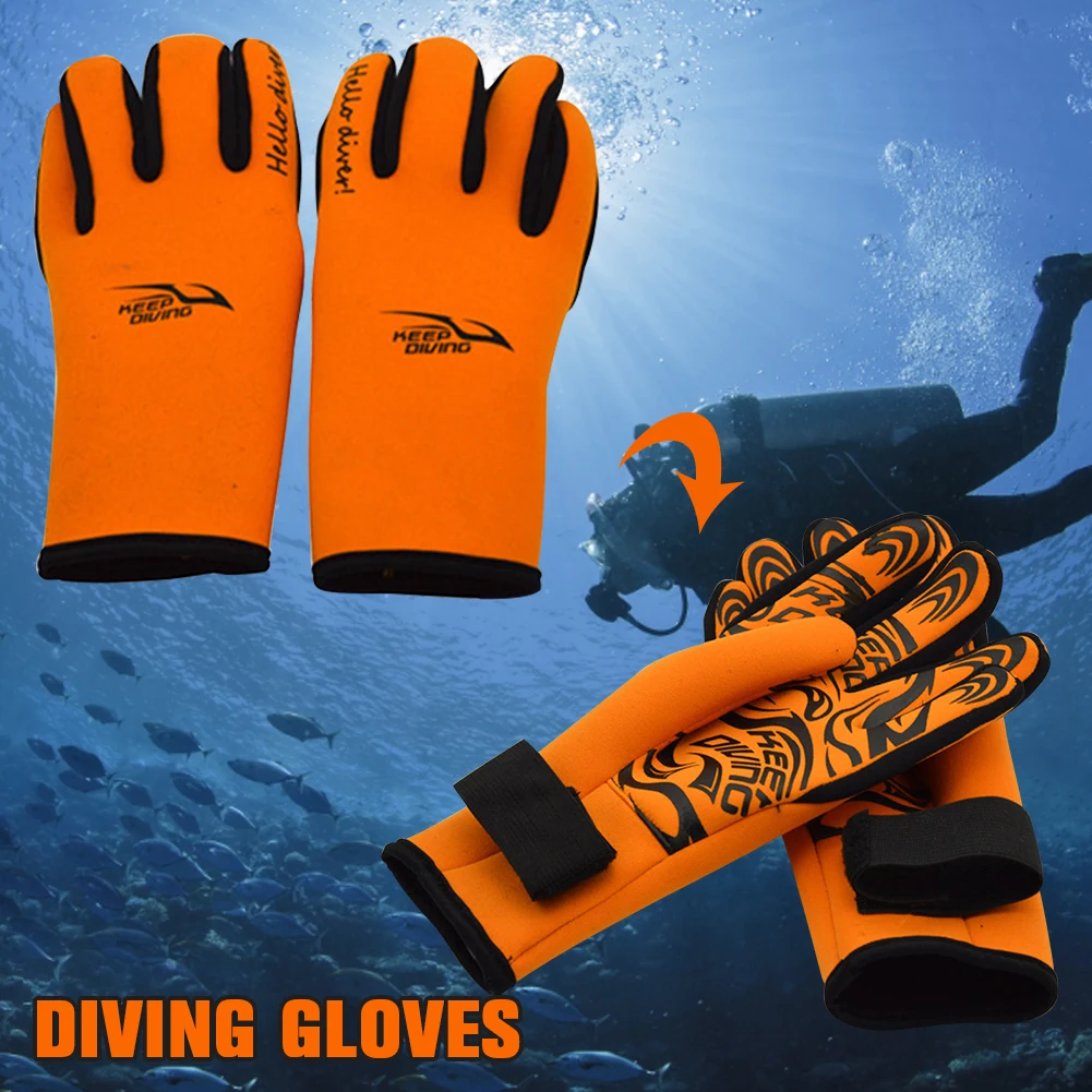 

2MM Neoprene Snorkeling Wetsuit Gloves Diving Gloves Printing Non-slip Thickening Anti-stab Scuba Swimming Water Sports Gloves