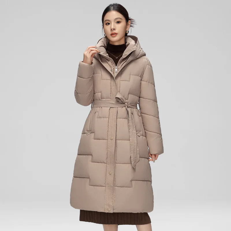 Зимняя мода повседневные ветрозащитные пуховые пальто женские стили средней