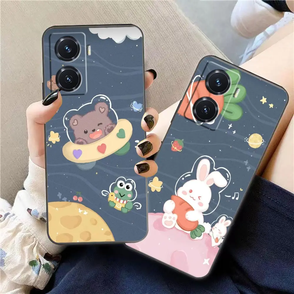 

Case For VIVO Y97 Y93 Y91 Y85 Y83 Y79 Y77 Y76S Y75 Y72 Y71 Y69 Y67 Y52S Y51S Pro 5G Case Capa Funda Simple Little Animal Cartoon