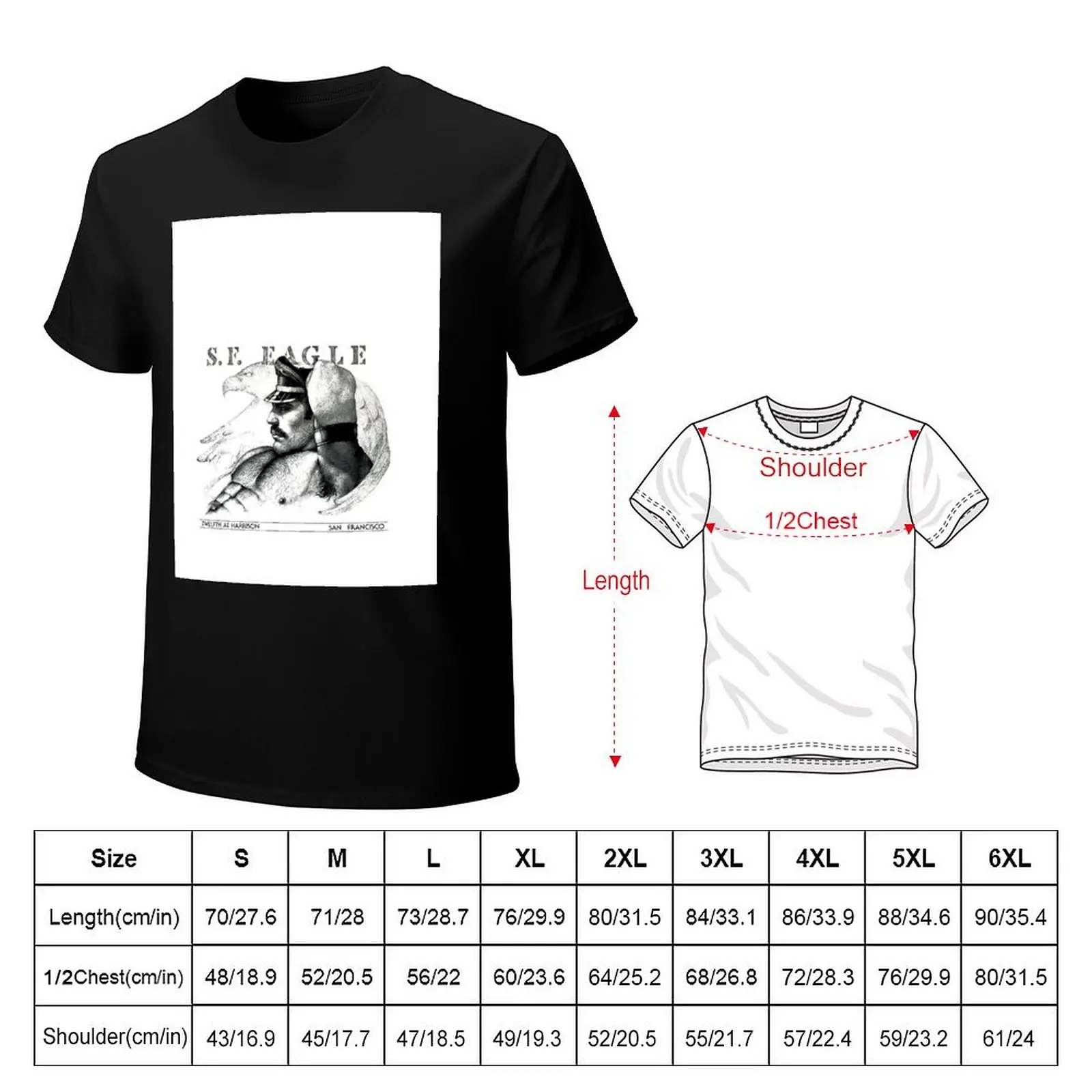 San Francisco Eagle винтажная ретро ЛГБТ кожаная футболка для геев лето 2025 возвышенная