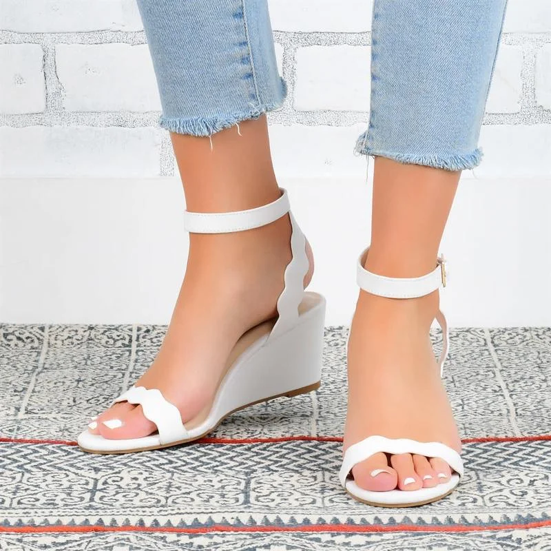 

Fashion Women Wedges Sandals Casual Buckle Strap Heel Platform Summer Gladiator Sandals Open Toe Elevator Roman Shoes Ladies