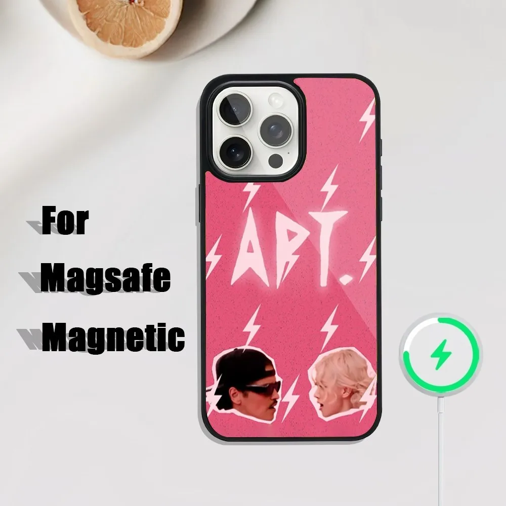 Music Apt Rose Phone Case For iPhone 16 15 14 13 12 11 Plus Pro Max Mini Magsafe Magnetic Wireless Charging
