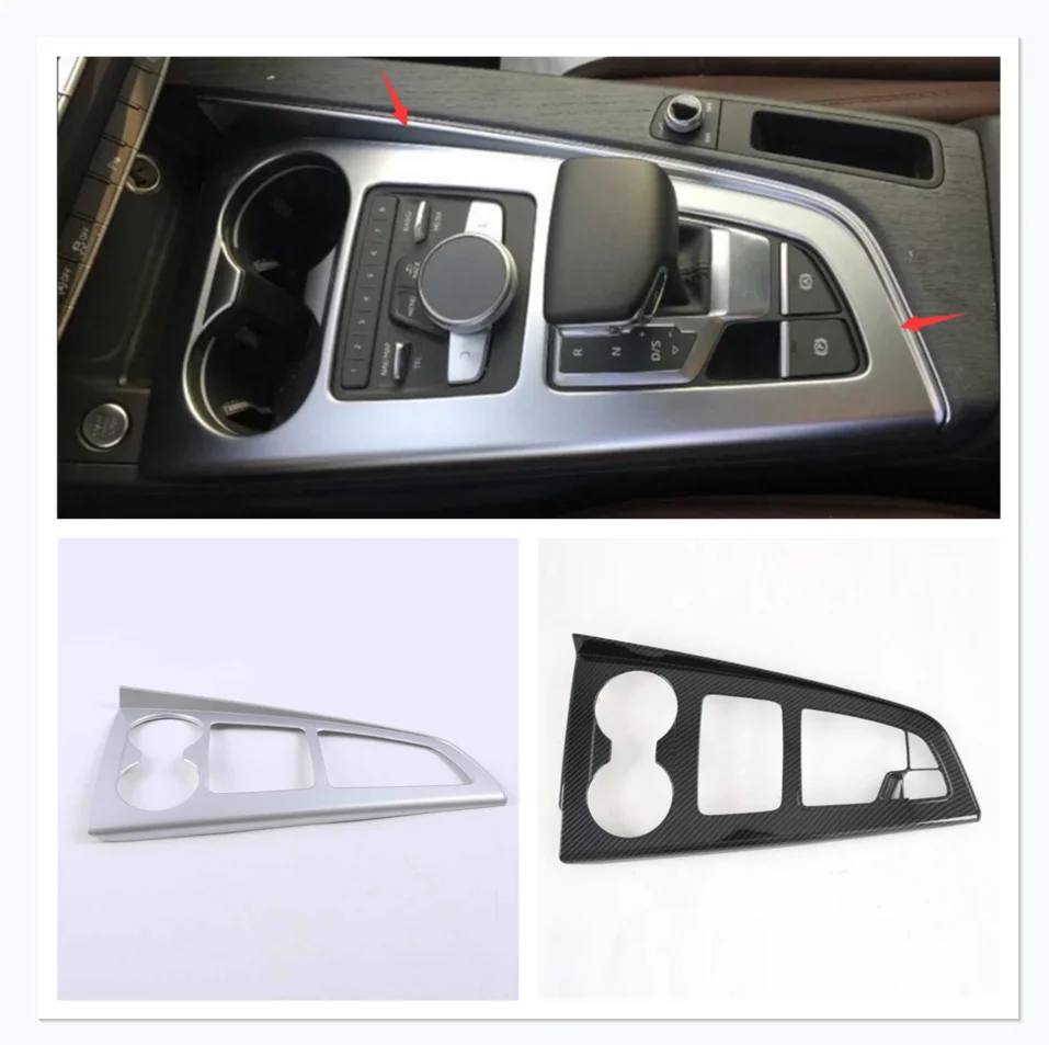 

For Audi A4 B9 / A5 2016 - 2020 Carbon Fiber / Matte Accessories Interior Car Center Control Gear Shift Panel Decor Cover Trim