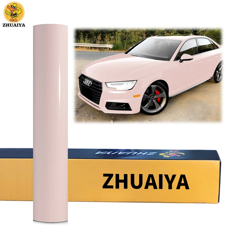 

Блестящая бледно-розовая фотопленка ZHUAIYA высочайшего качества, блестящая Черная Виниловая пленка, рулон 1,52x18 м, гарантия качества