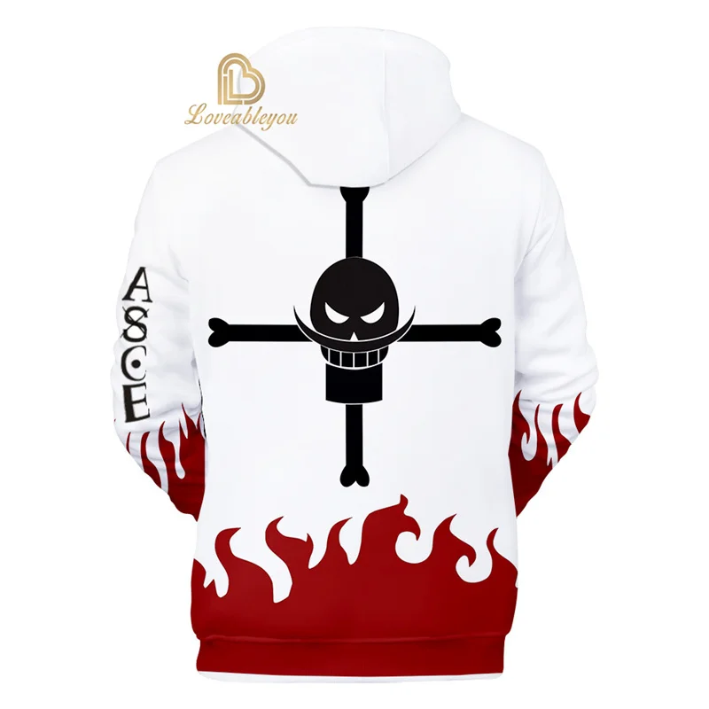 Аниме цельные толстовки Повседневный Луффи ледяная Женская 3D печать уличная