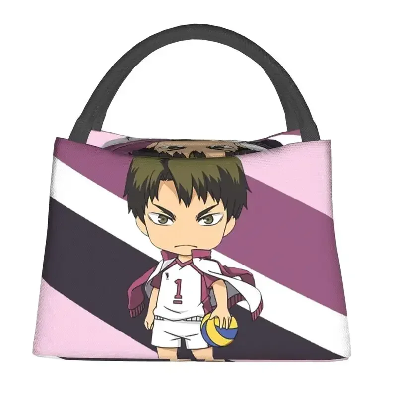 Индивидуальная сумка для обеда Chibi Ushijima Wakatoshi мужчин и женщин термоохладитель