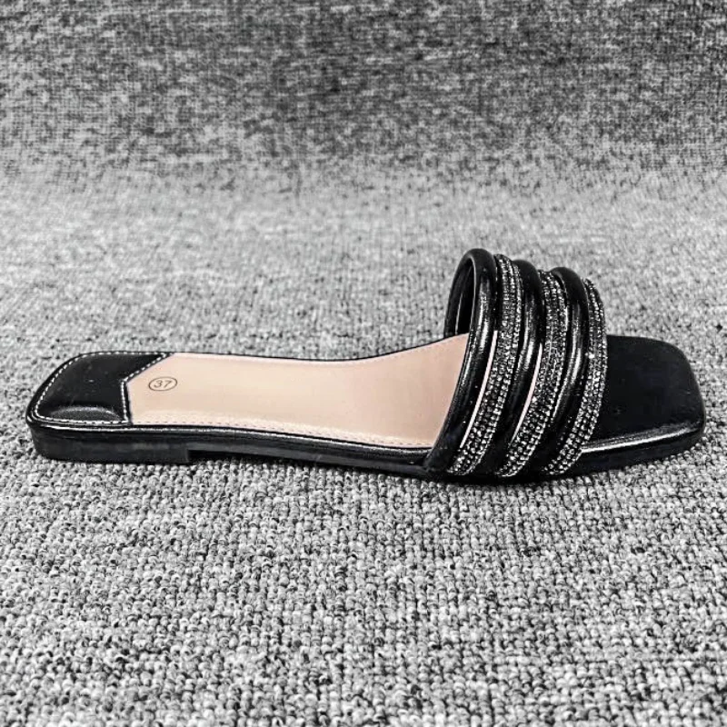 Сандалии женские на плоской подошве пляжная обувь для отдыха роскошные мягкие