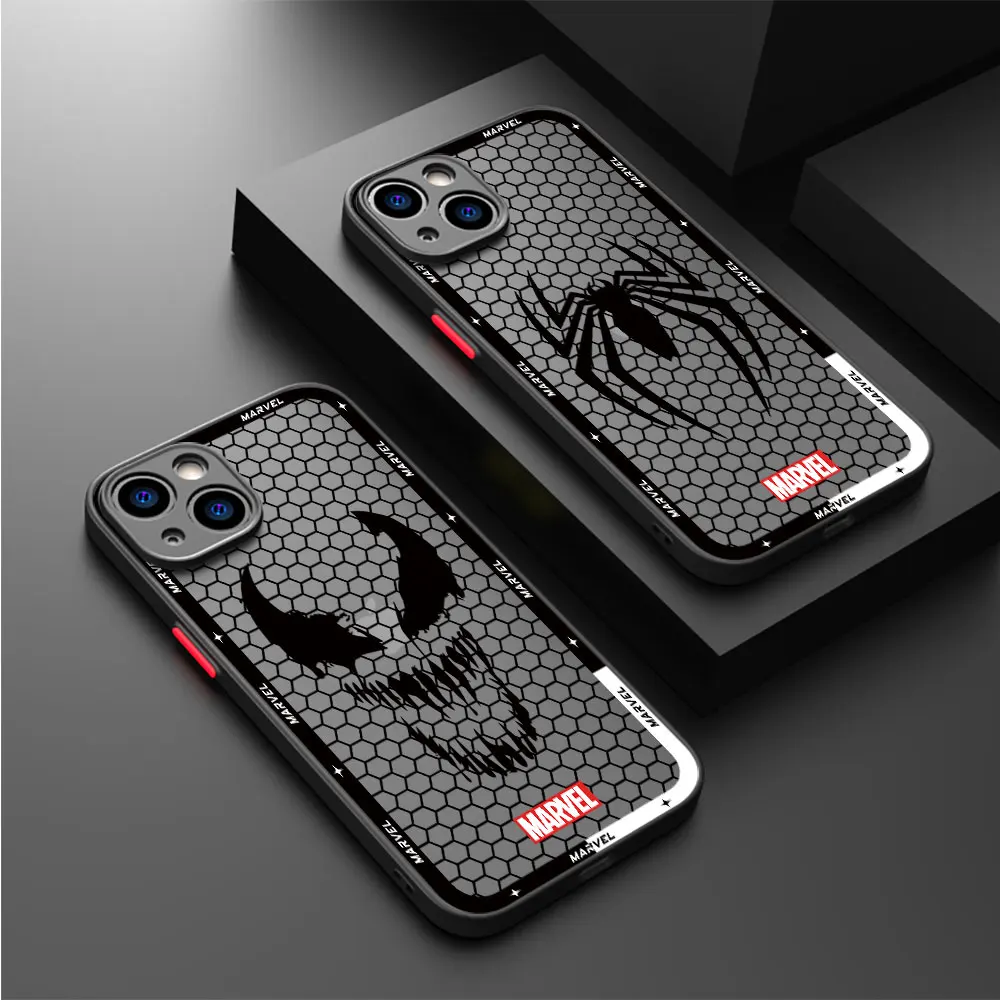 Матовый мягкий чехол с принтом Веном для iPhone SE 13 Mini 11 Pro 16 XS Max 12 15ProMax 7 8 Plus XR 14