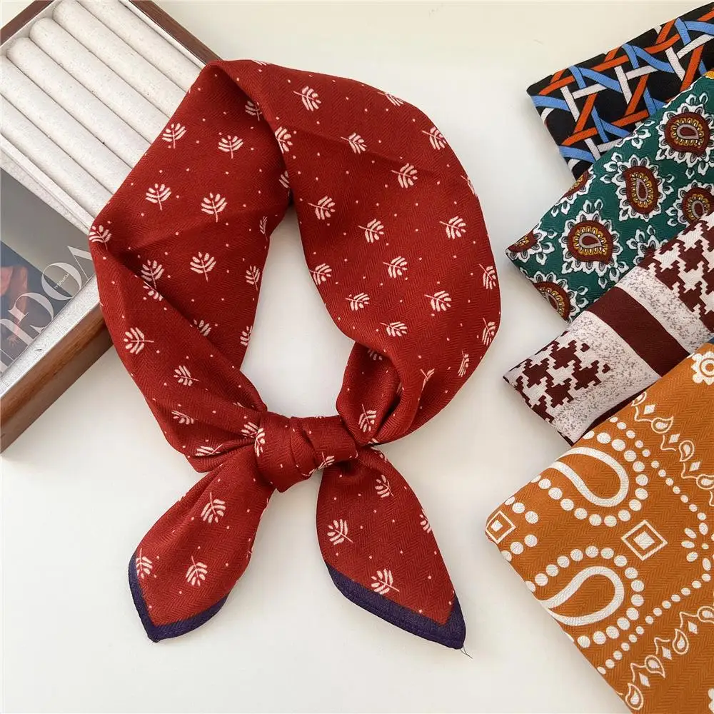 65 см хлопковый льняной квадратный шарф декоративная шаль шейный платок женский