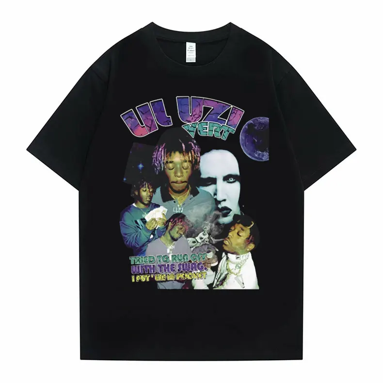 

Rapper Lil Uzi Vert Tried To Run Off with The Swag I Put 'em In Pocket T-shirt Men Hip Hop Tops Tee Mens Oversized T Shirt Male