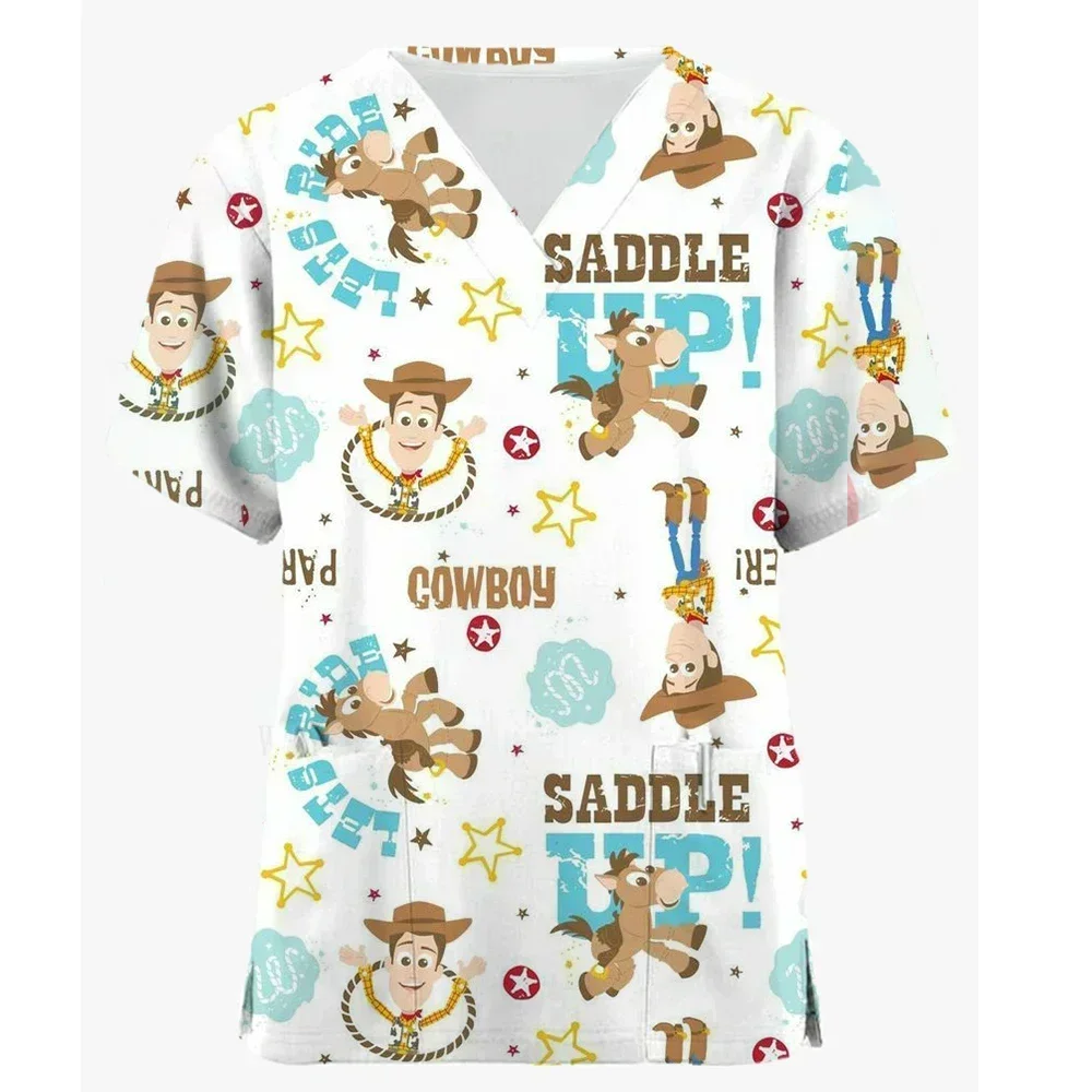 Матовая Униформа Медсестры Топ Женская Рабочая Одежда С Короткими Рукавами И