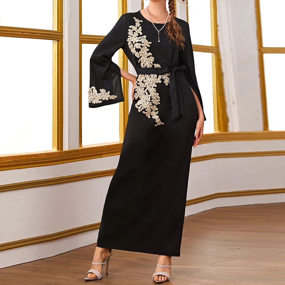 Muslim Abaya Dubai Turkey Embroidery Fashion Dress Kaftan Islam Clothes African Abayas For Women Robe Musulman Femme Vestidos