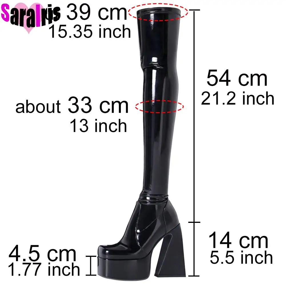 Brand Design Sexy Party Thigh High Boots Women Street Platform Female High Heels Punk Over The Knee Boots Shoes For Woman 2022 images - 6