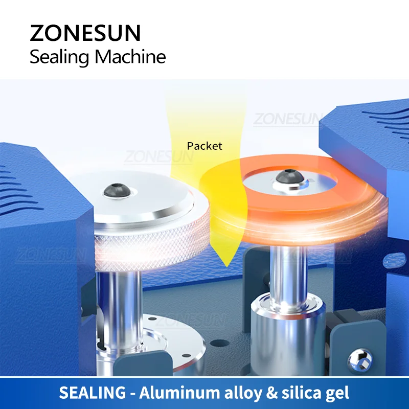 ZONESUN Composite Bag Sealing Machine ZS-GLF1 Light Portable Small Bag Sealer Aluminum Foil  Plastic Film PE Bag Food Packaging enlarge