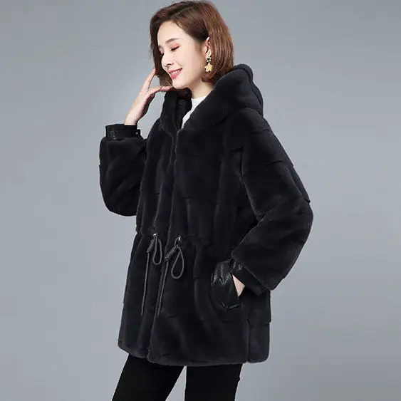 

Berserk Women Jacket Real Valladolid Fur Mink Fur Thick Winter High Street Other Slim Real Fur Winter Jackets 2022 Woman