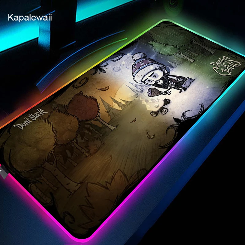 

Large RGB Mouse Pad xxl Gaming Mousepad LED Mause Pad Gamer Dont Starve Mouse Carpet Big Mause Pad PC Desk Pad Mat With Backlit