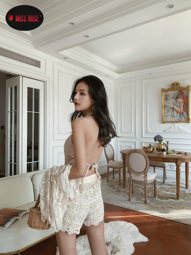 Женский открытый кардиган с бюстгальтером комплект из 3 предметов вязаный