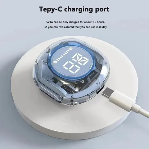 Беспроводные Bluetooth-наушники с шумоподавлением, Bluetooth-наушники, гарнитура с прозрачным корпусом, водонепроницаемые игровые наушники