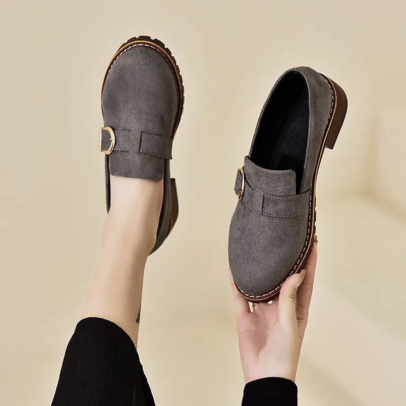 2022 Spring And Autumn Women's Flat Shoes Buckle Daily Leisure Soft Non-slip Pregnant Women Mother Pregnant Women Outdoor Work