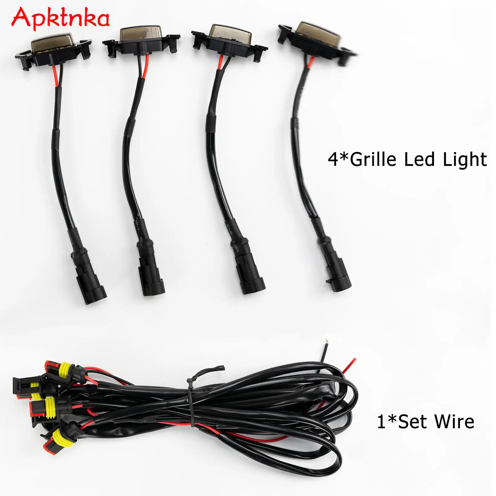 4 шт. дымчатые линзы янтарсветодиодный светодиод 12 В Решетка Света для Ford F250 Dodge Ram