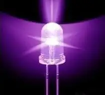 

Лампа 395nm F5 5 мм фиолетового цвета