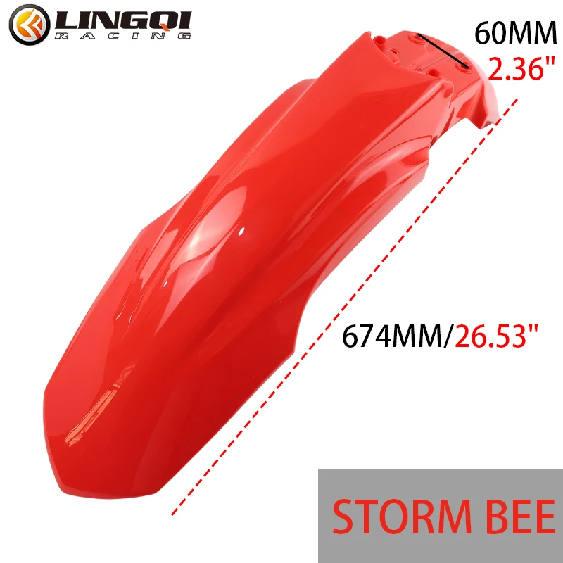 

LINGQI пластиковый брызговик мотоцикл переднее крыло брызговики для Off Road Storm Bee Off Road модифицированные детали