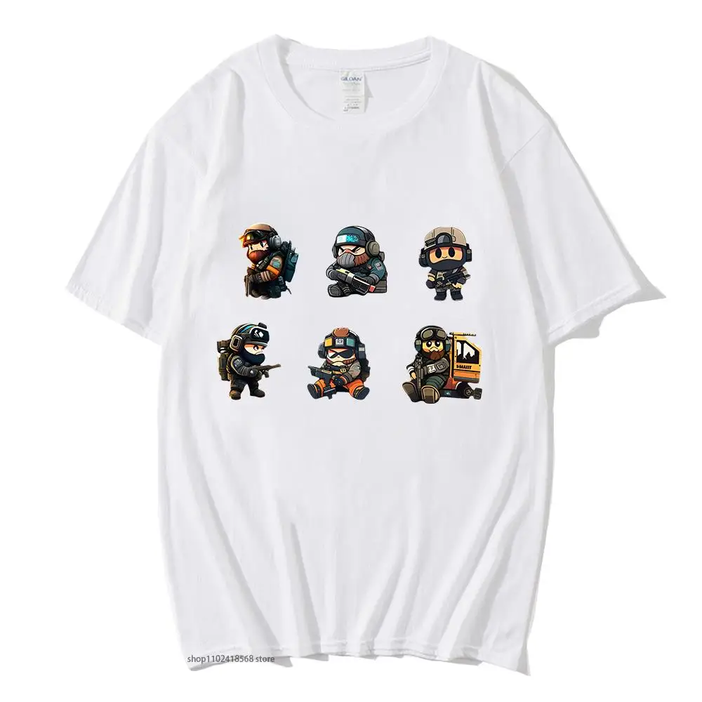 

Blackbeard Six Siege T-Shirt Hot Game Graphic Shirts 100% Cotton Summer Clothes Kawaii Tops Cute Tees Women Casual Men Clothing