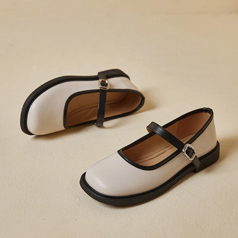 2022 Flat Loafers Black Cowhide Women Shoes Driving Shoes Pregnant Women Shoes White Brown Summer Shoes Woman