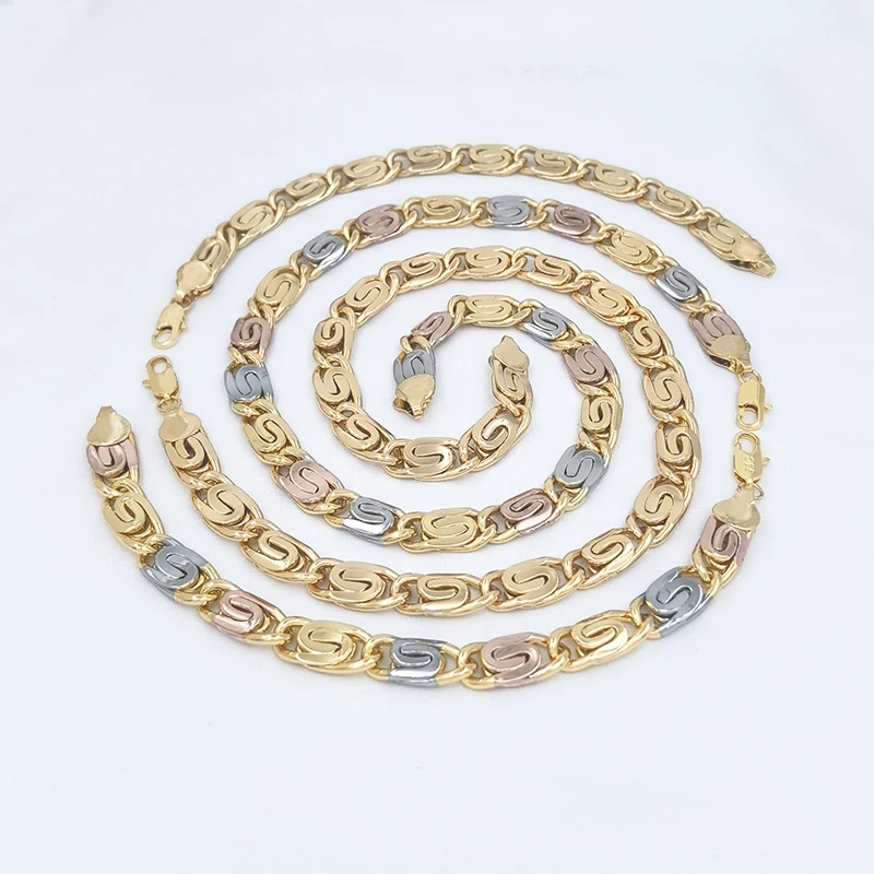 Женское колье и серьги в бразильском стиле ширина 11 мм