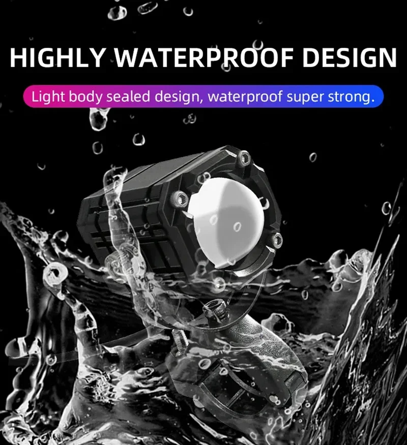 Мотоциклетная вспышка Око демона водонепроницаемый маркер белый желтый свет