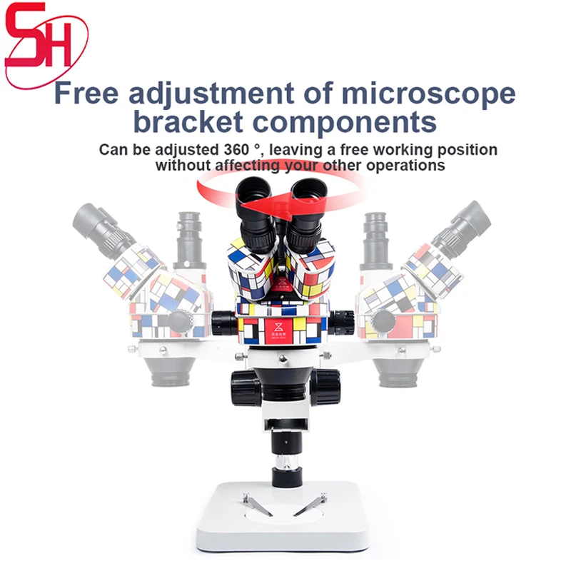 

Бинокулярный тринокулярный микроскоп Qianli Mega-idea, 10X/20 окуляров, микроскоп с увеличением 7-45X для ремонта телефонов, пайки, печатных плат