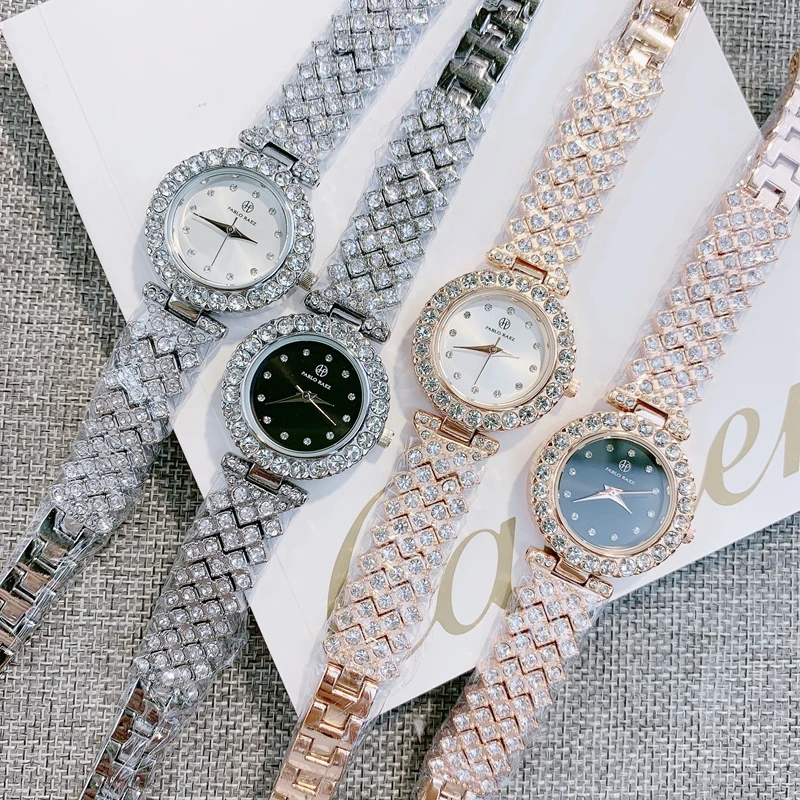 

PABLO RAEZ Luxury Women Watches Full Diamond Fashion Clock Special Design Relojes De Marca Mujer Silver Lady Relogio Feminino