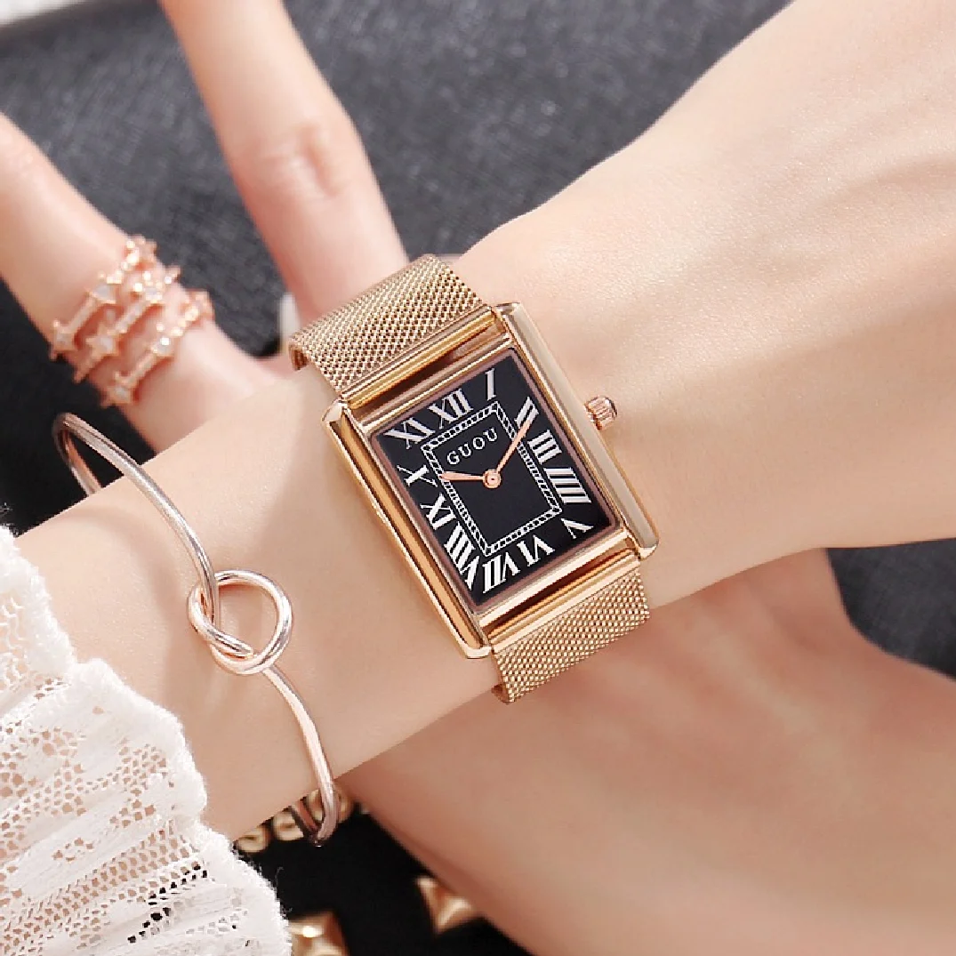 Fashion Women Watches Top Brand Luxury Wristwatch Female Simple Clock Mesh Steel Lady Quartz-watch Montre Femme Relogio Feminino enlarge
