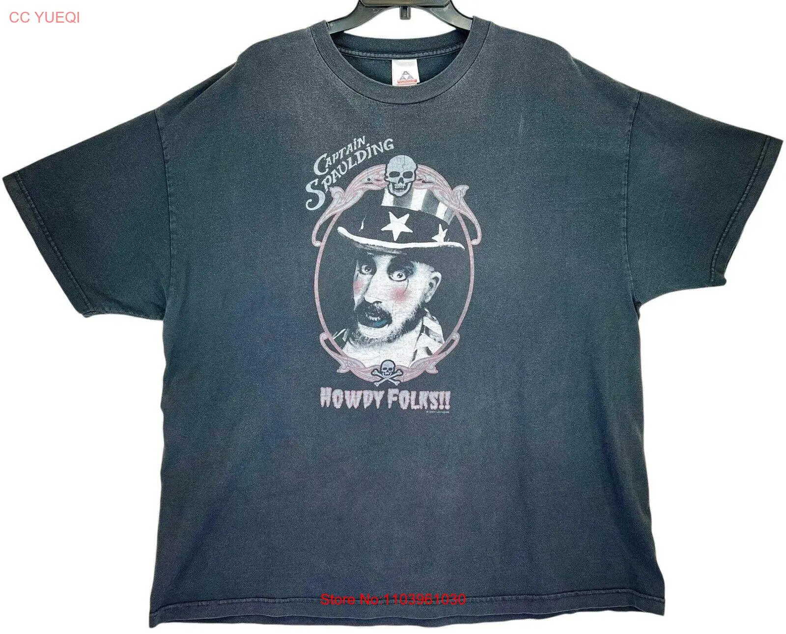 Футболка с изображением винтажного дома 1000 Corpses Captain Spaulding фильма ужасы размер 2XL