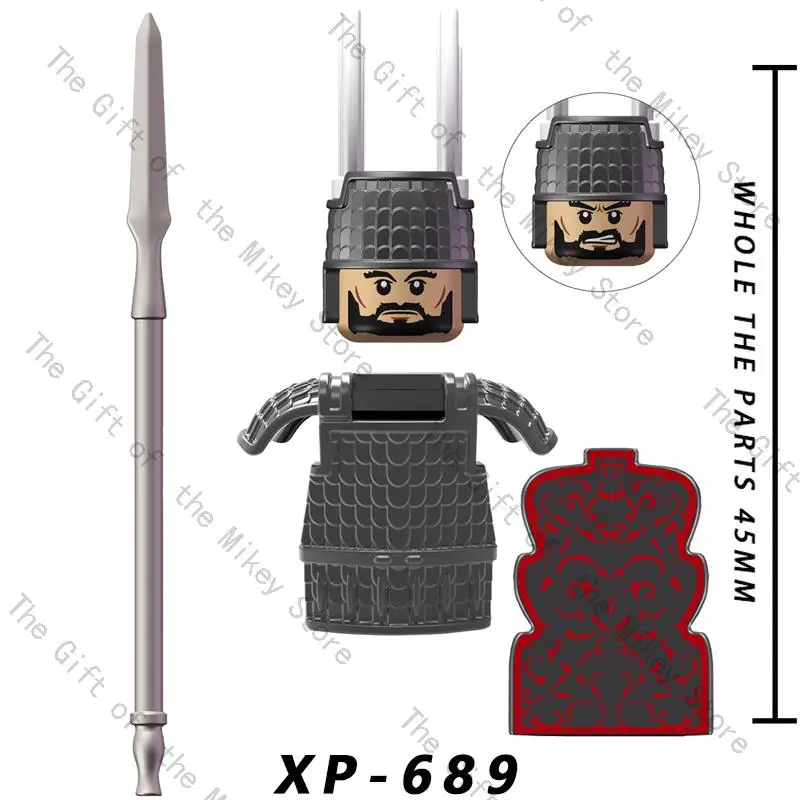 Фигурки козуита династии Хань Империя Древние войны солдаты аксессуары шлем