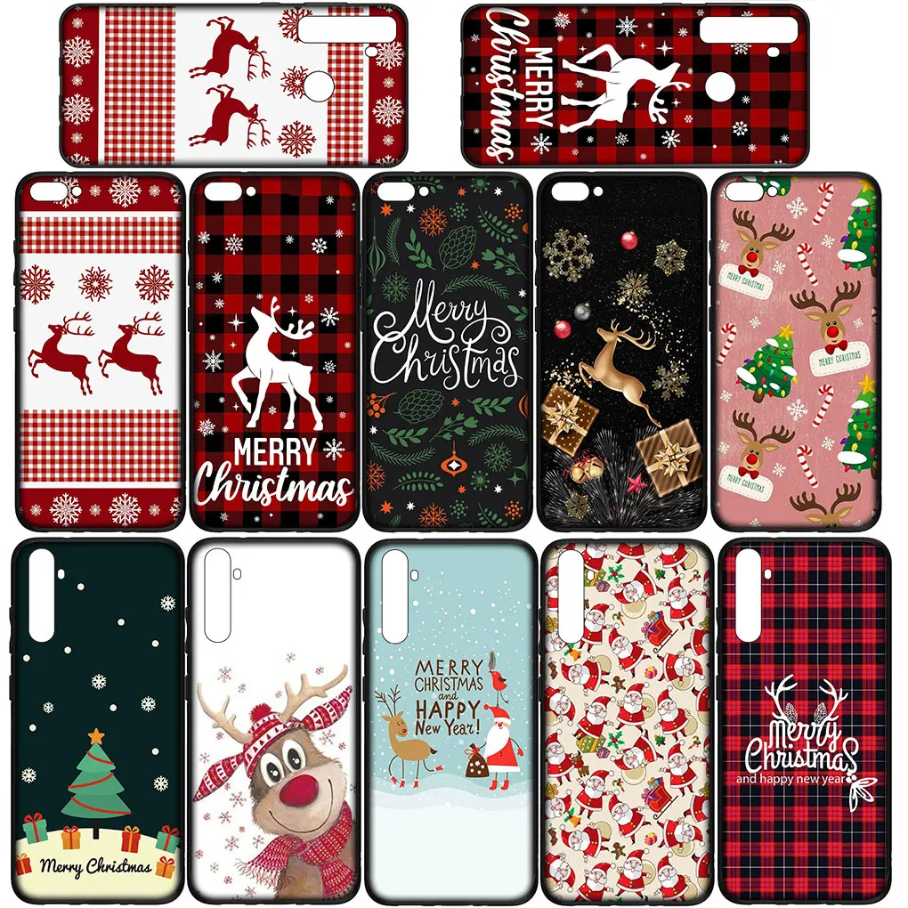 Чехол Merry Christmas Tree Deer Santa Claus Snow Snowman для Huawei Nova 3i 3 5t 2i 2 4E 7 SE Mate 10 20 P20 P30 Pro P10 Lite