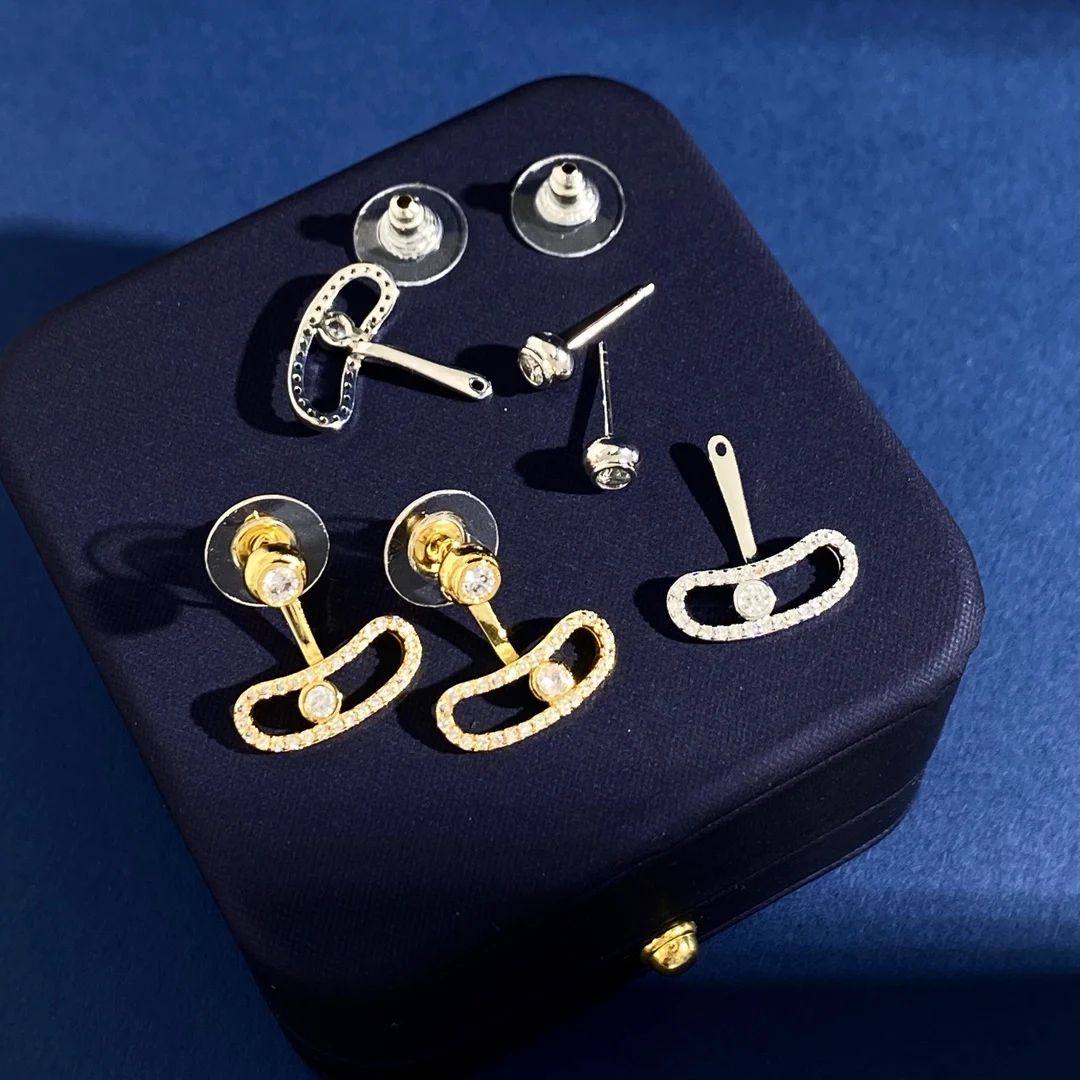 

Модные серьги, индивидуальные бриллианты могут скользить, простые и щедрые красные ювелирные изделия