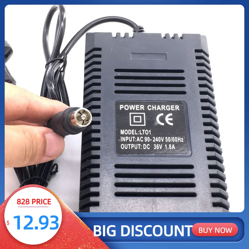 

36V Automatic Lead Acid Battery Charger For Electric Scooter E-Bike Car DC 1.8A 36V RCA Lotus Output AC 90-240V EU Plug