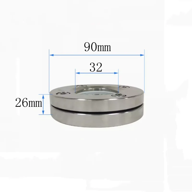

Фланец из нержавеющей стали 304 для смотрового стекла, стеклянное окно, небольшая чаша, санитарная труба, наблюдательный порт DN32/DN50
