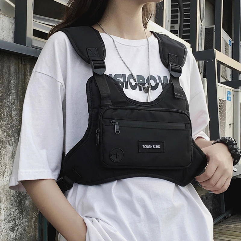 

New Chest Rig Hip-Hop Women Men Bag Casual Function Outdoor Style Chest Bag Small Tactical Vest Bags Streetwear Male Waist Bags