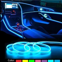 1 5m car interior led decorative lamp el wiring neon strip for auto diy flexible ambient light usb party atmosphere diode