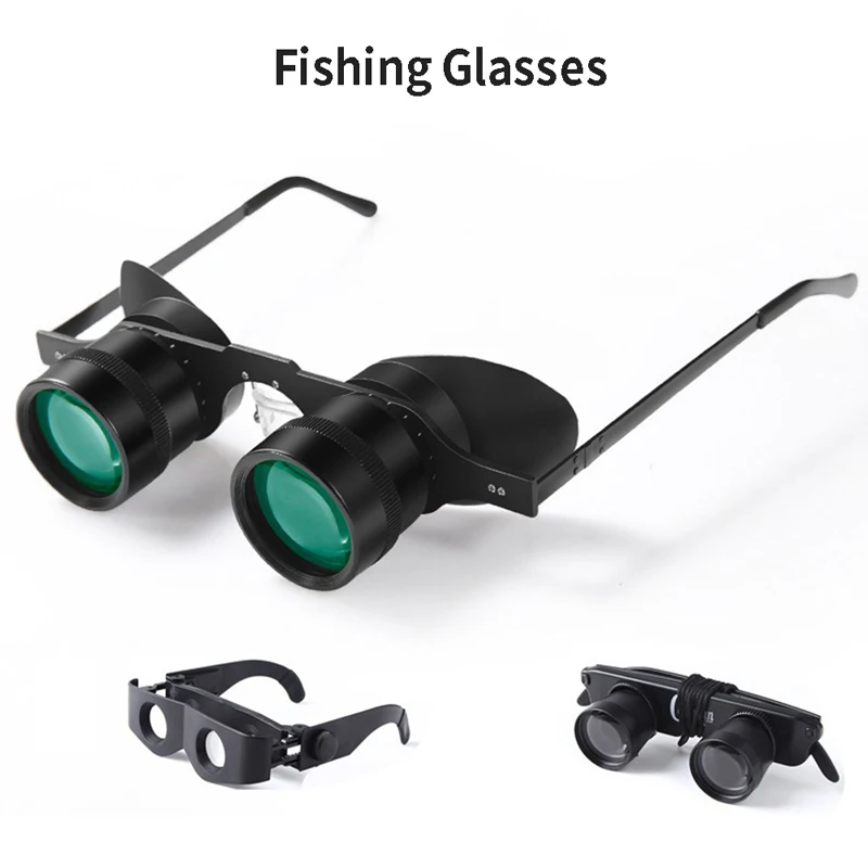 

Portable Zoomable Outdoor Fishing Glasses Style Magnifier Binoculars Adjustable Focal Fishing Telescope Fishing Sunglasses Tool