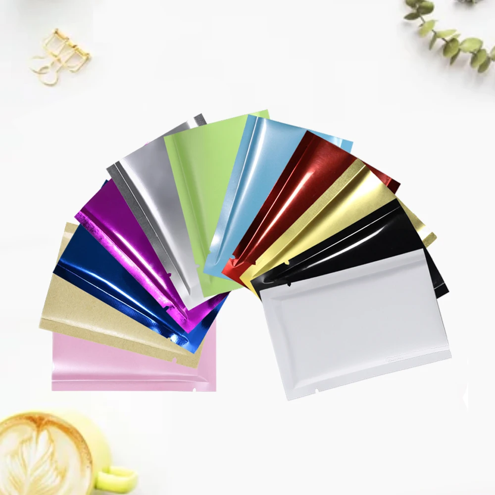 100 шт. герметичный майларовый мешок с открытым верхом плоская упаковка для