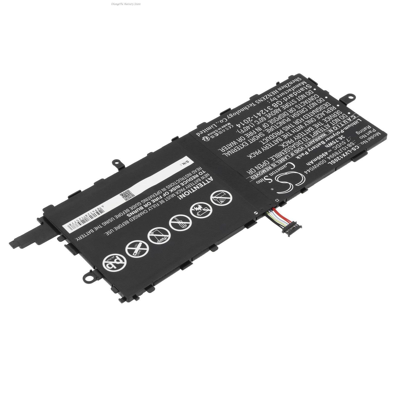 Фото Запасная батарея для планшета 7.5V 4900mAh SB10J78994 SB10J78993 00HW045 00HW046 00HW044 для Lenovo ThinkPad X1 Tablet №3