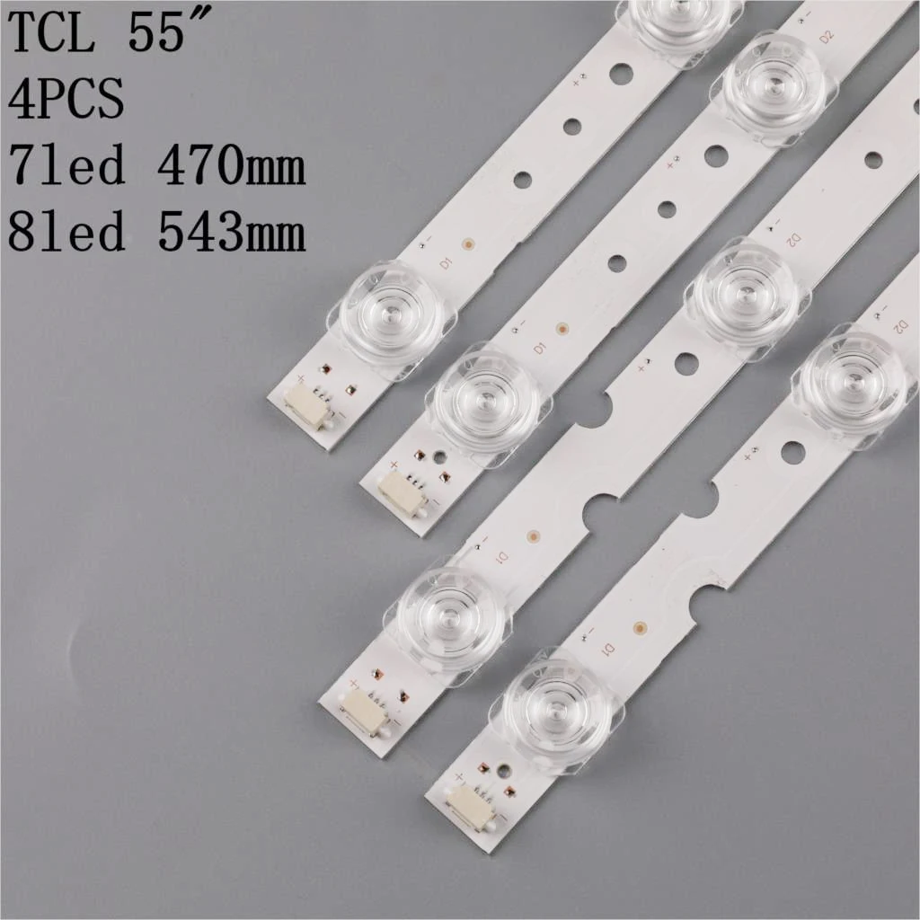 4 PCS/set LED Backlight strip For THOMSON 55UD6406X1 55UD6406 TCL 55S423 55S421 GIC55LB112 3030F2.1D GIC55LB111  4c-lb5507-hr02j